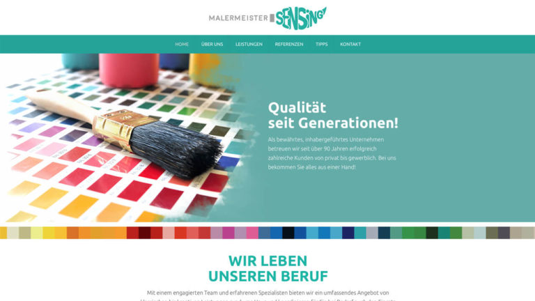 Webseite für Malermeister - Home
